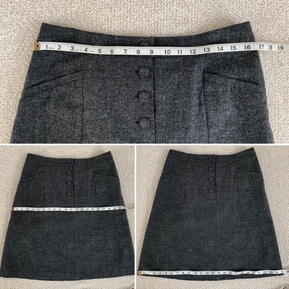 H&M gray wool-blend A-line skirt—women’s 10 - Picture 6 of 7